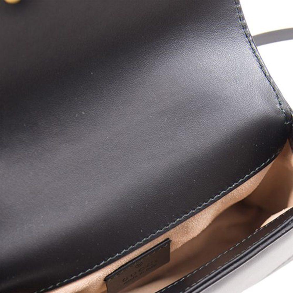 Gucci GG Marmont Leather Handbag Mini Women's Black 547260-DTDIT-1000