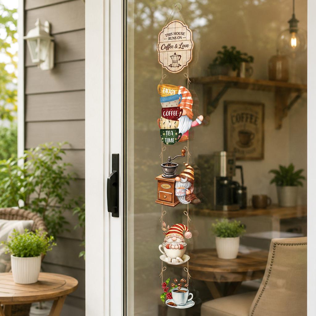 Decoração de Café de Gnomo, Bandeirinhas Penduradas para Festa para Decoração de Casa, Cozinha, Loja