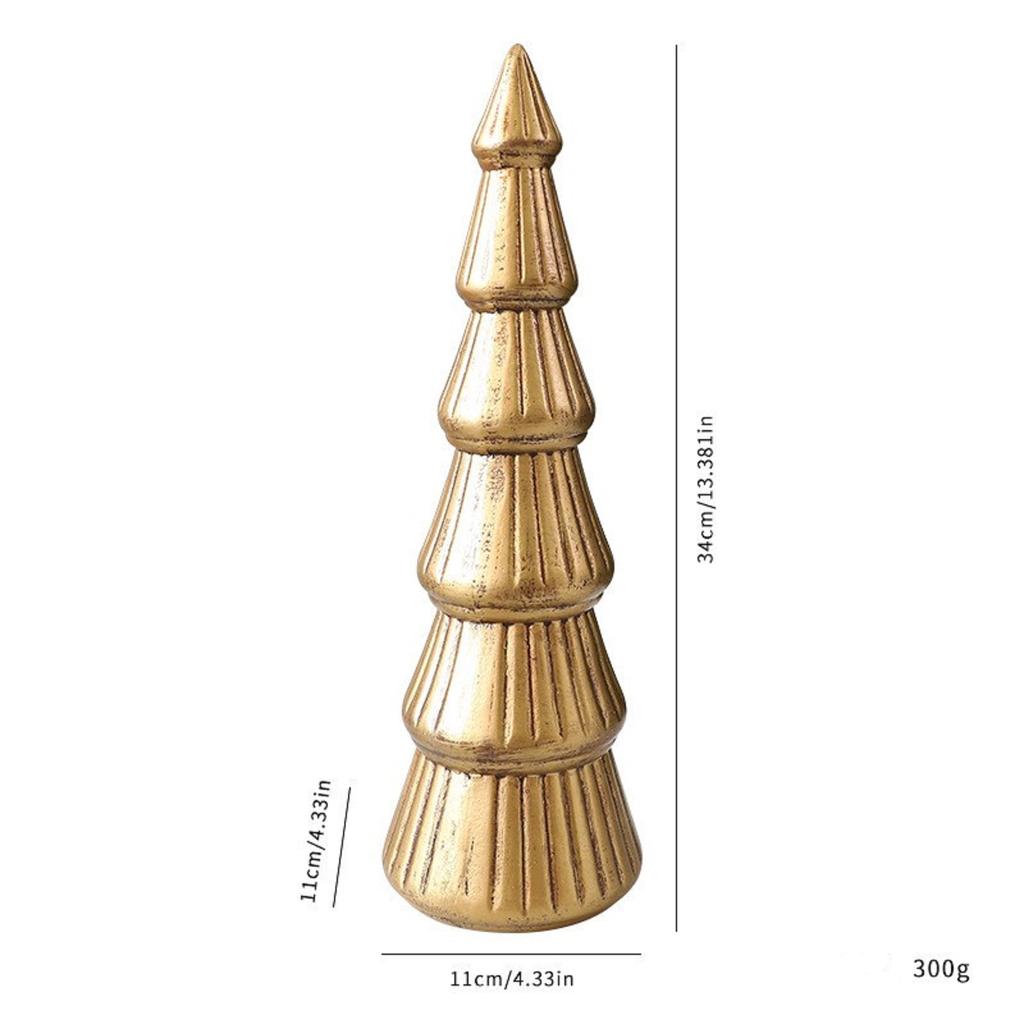 Weihnachtsbaum Holzschmuck, Weihnachts-Tischdekorationen für Innen, Goldene Weihnachtsbaumdekorationen