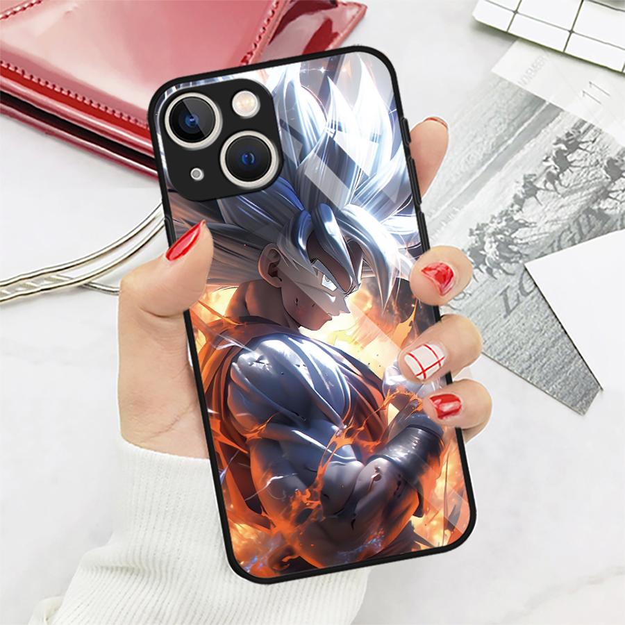 

Чехол-крышка для телефона D-ragonS B-allS Goku из стекла для iPhone 17 Pro Max 12 11 15 Plus 16 XR Air 8 13 14 iPhone 12
