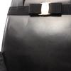 Used Salvatore Ferragamo Vara ribbon Shoulder Bag leather Black Used Women
