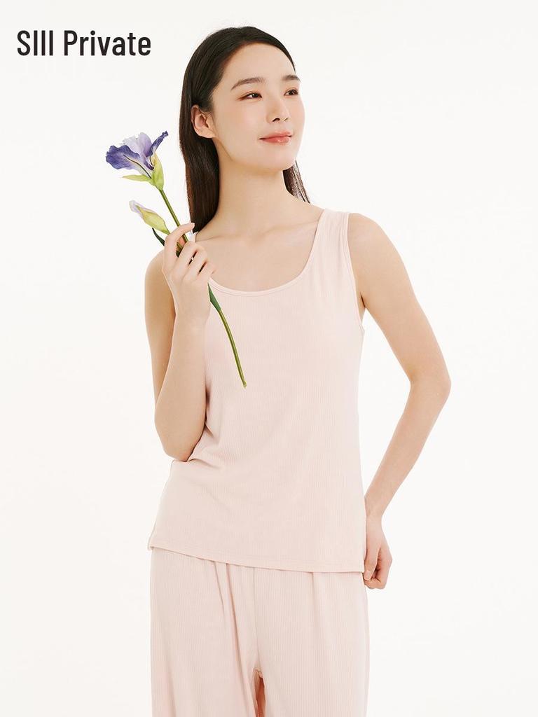 2026 Spring/Summer Women's Sleeveless Solid Color Slimming Vest Top Pullover Base Layer