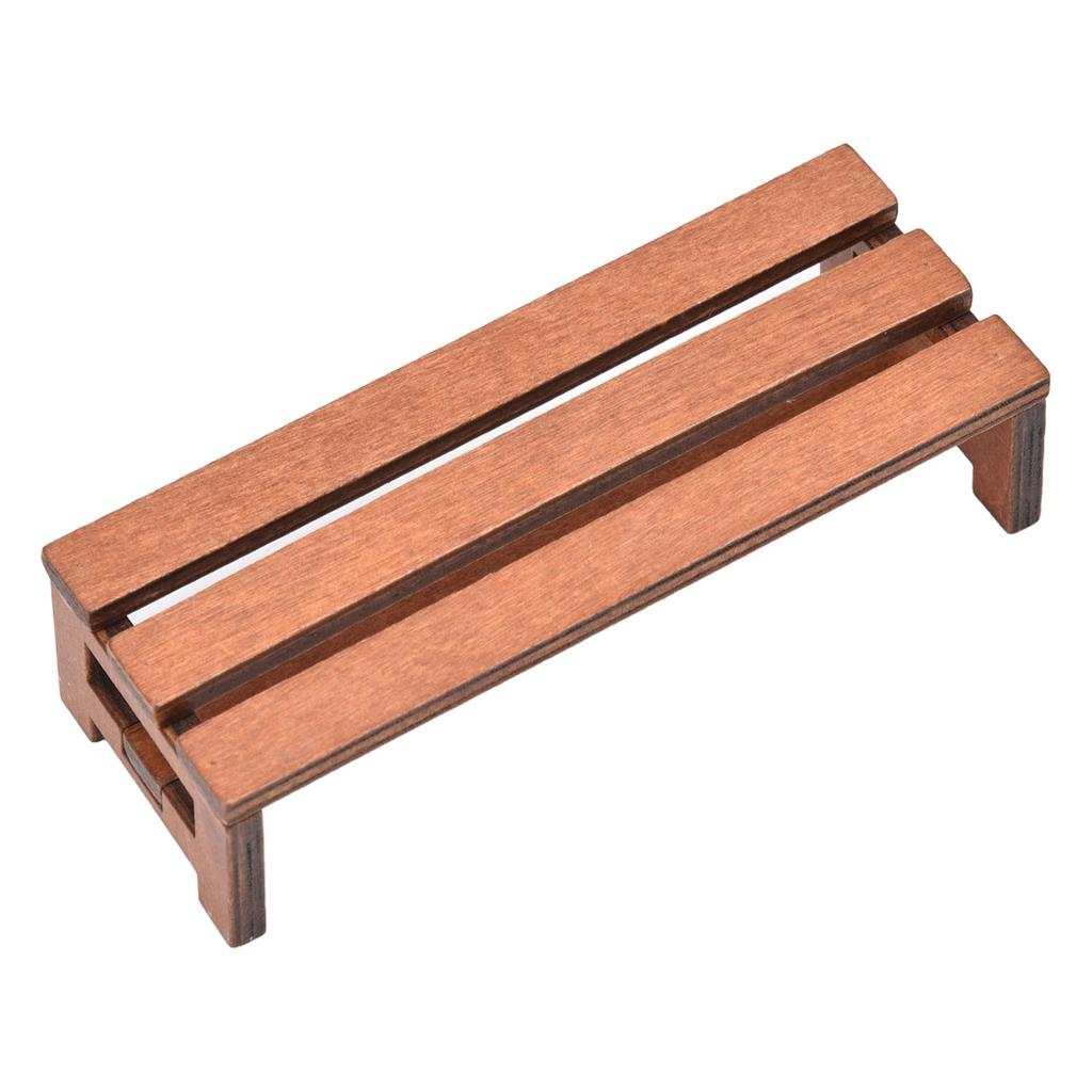 Dollhouse Bench Vivid Lifelike Appearance Small Light 1:12 Dollhouse Miniature Bench for Decoration