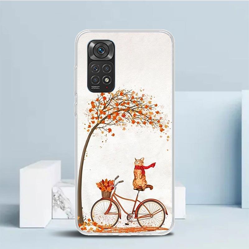 Kitten Cat Christmas Pumpkin Phone Case For Xiaomi Redmi Note 15 14 14S 13 12S 12 Pro Plus 11S 11 11T 11E 10S 10 + Soft TPU Back