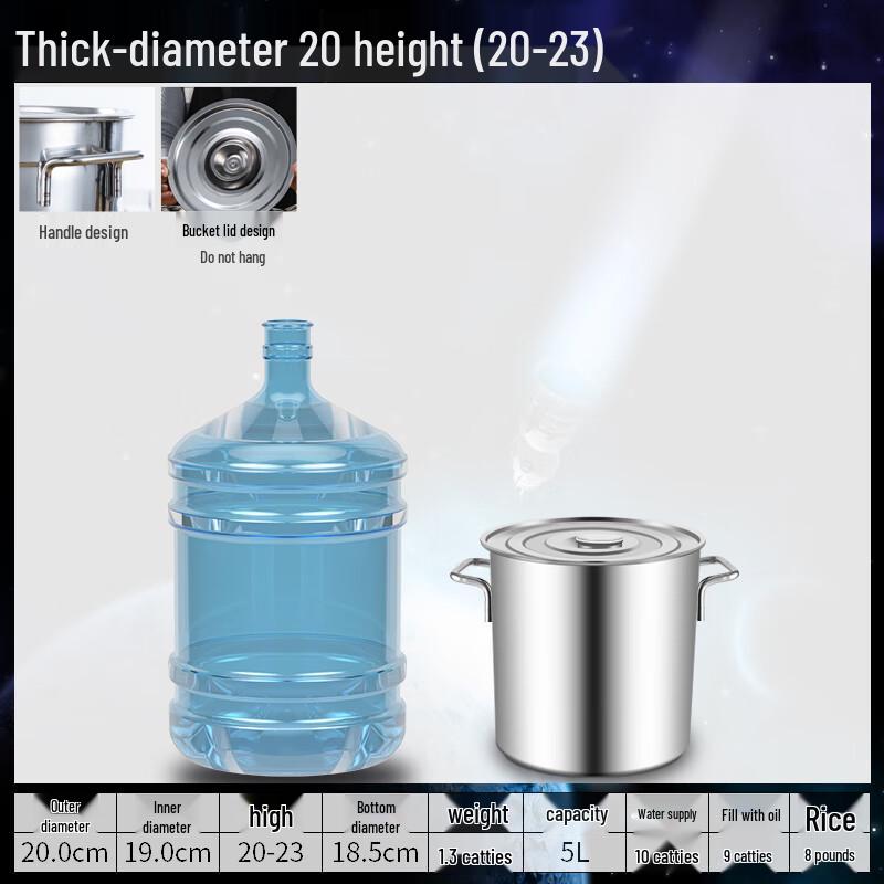 Yihuan Коммерческая кастрюля из нержавеющей стали 5 л