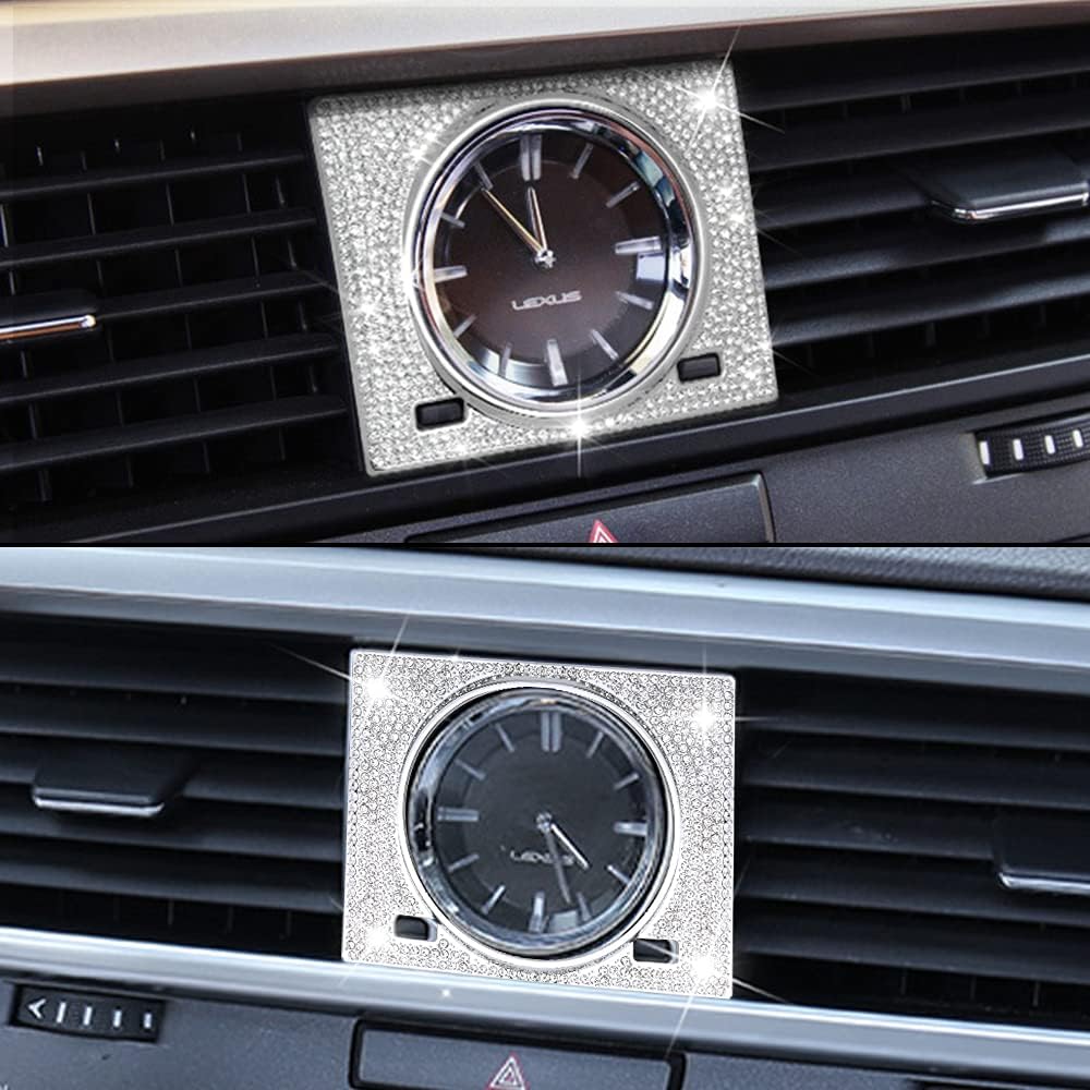LECART Applicable to Lexus Car Accessories RX 350 450h Mixed Shiny Clock Decorative Cover Decoration RX Stickers Metal Car Interior Decoration Women