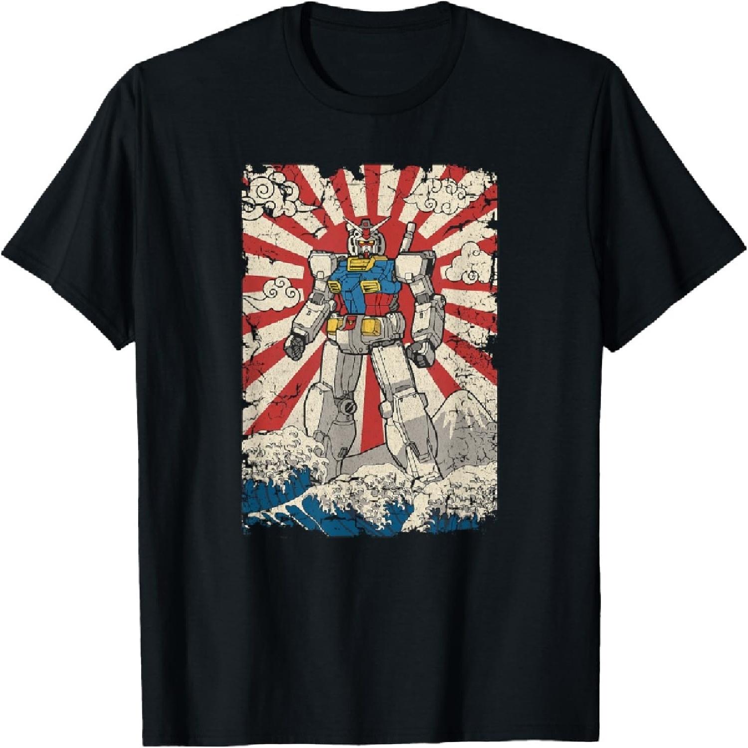 Японское аниме про мехов Робот Канагава большая волна манга Футболка XXXXXL разноцветный 2790₽