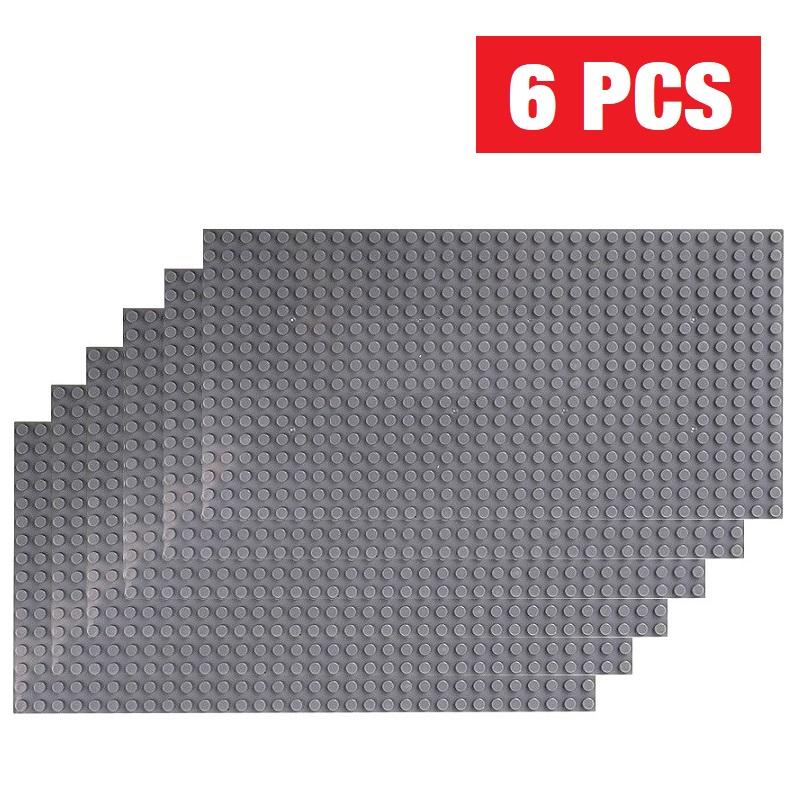 6PCS Classic Base Plate 32x32 16x32 Dots Baseplate Bricks DIY Assembly ABS Plastic Building Blocks Compatible Brand Figures City