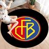 FC Basel Round Area Rug,Carpet Rug for Living Room Bedroom Sofa Playroom Decor,Non-slip Floor Mat