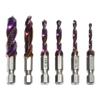 Burghie pentru robinet M3-M10 Burghie pentru robinet Hss Tabinet frezat Set de debavurare metric Bit combinat 1/4 inch Schimbare rapida Hex