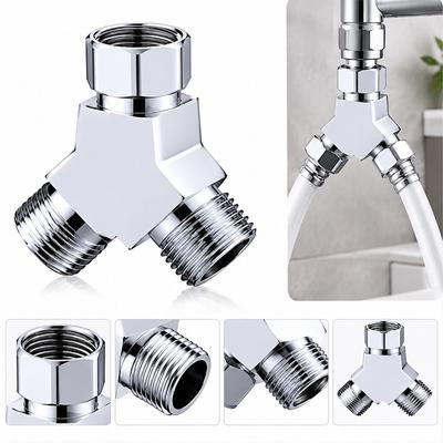 Square Shape Three Way Valve Male Female Thread Plumbing Connector Water Supply Plumbing