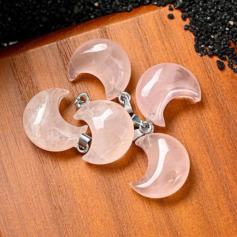 

Подвеска «Луна из натурального кристалла» - Аметист, Пирит, Розовый кварц, Зеленый авантюрин и Лазурит