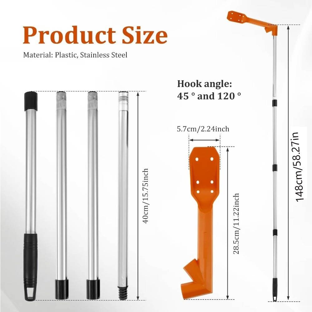 Abrasion Resistance Pipe Cleaners Tool Long Handle Roofing Leaf Shove  for Home Residence