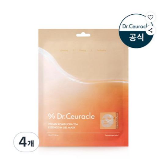 

Dr. Ceuracle Vegan Kombucha Tea Essence Gel Mask Hydrating & Barrier Care Sheet Mask 36g x 4ea