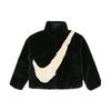 Nike Kadın Geniş Kesim Swoosh Logolu Ceket Asya Beden Siyah Fossil CU6559-010