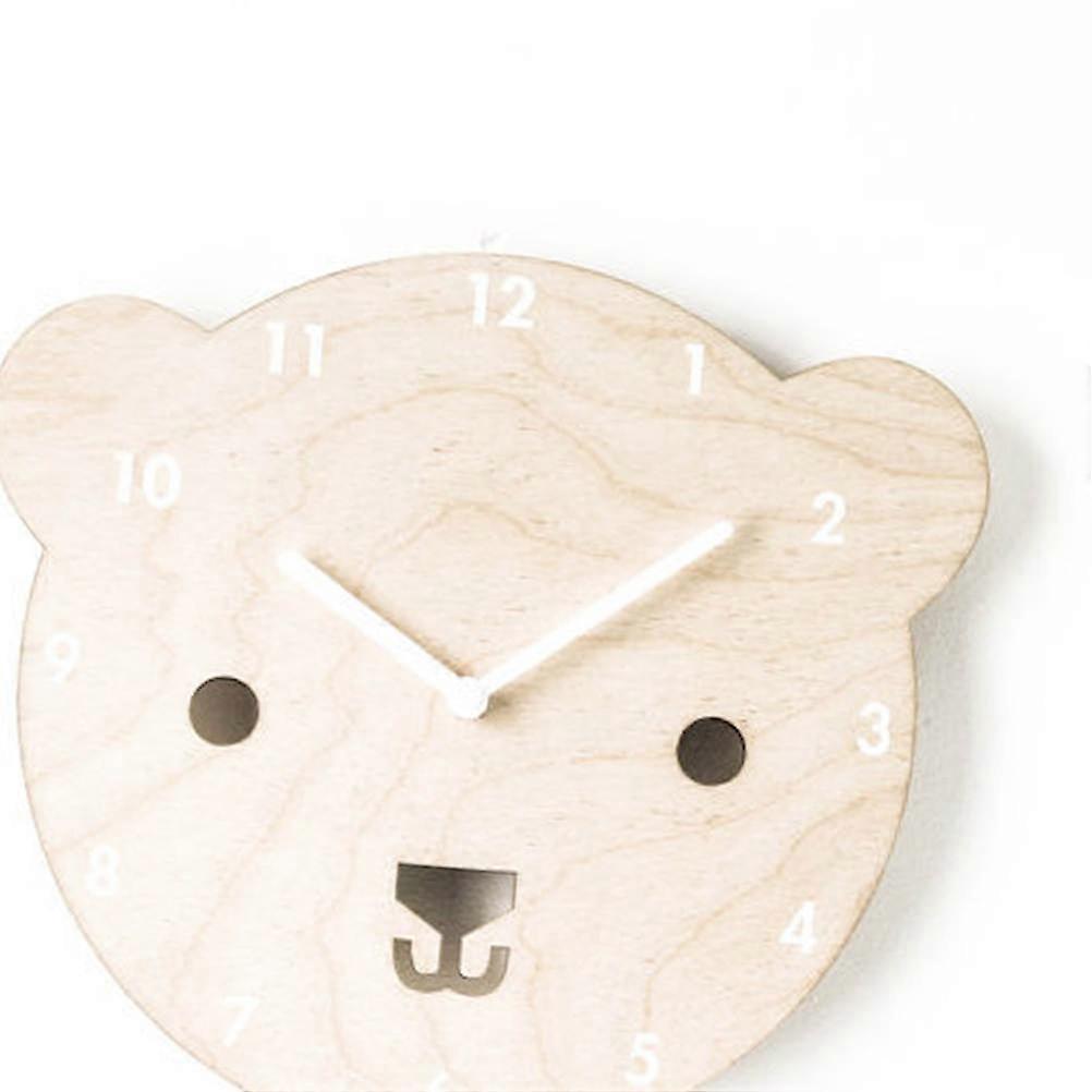 Orologi per Nursery a Forma di Orso Orologio da Parete Silenzioso per Decorazione Casa 20,00X20,00X0,50CM 1Pacco