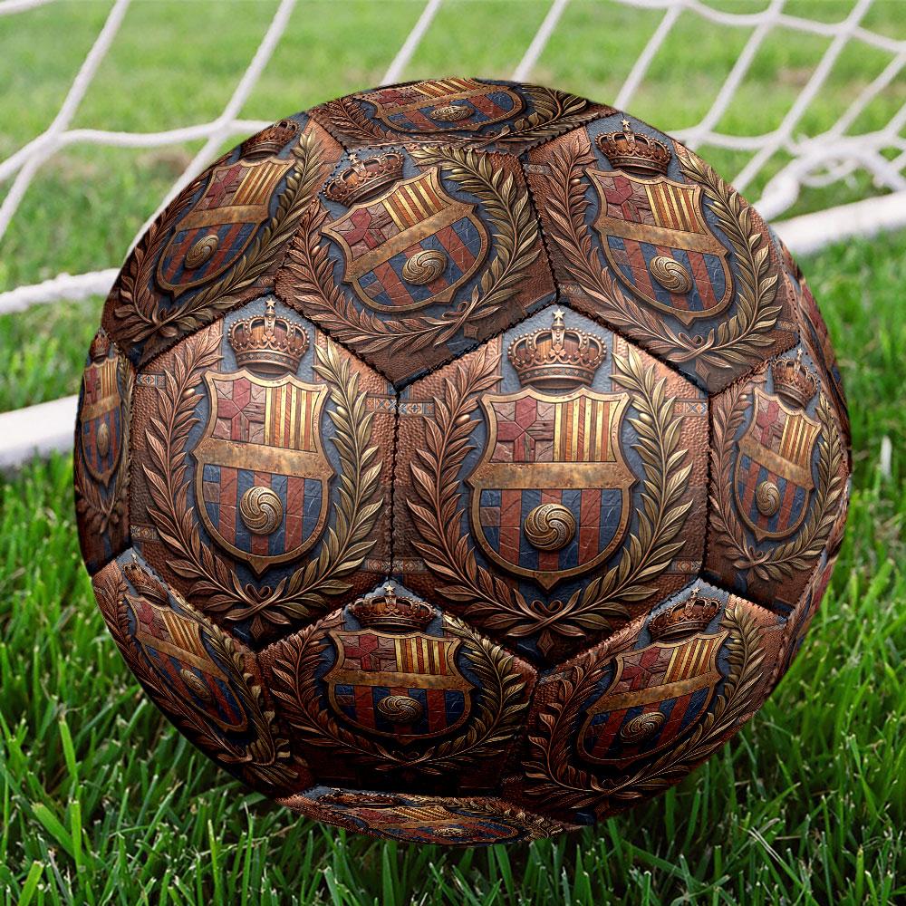 FOOTBALL Club Barcelona Print Size 5 Soccer Ball, Standard Match Football for Sports Game and Team Practice, Ideal Gift for Soccer Fans