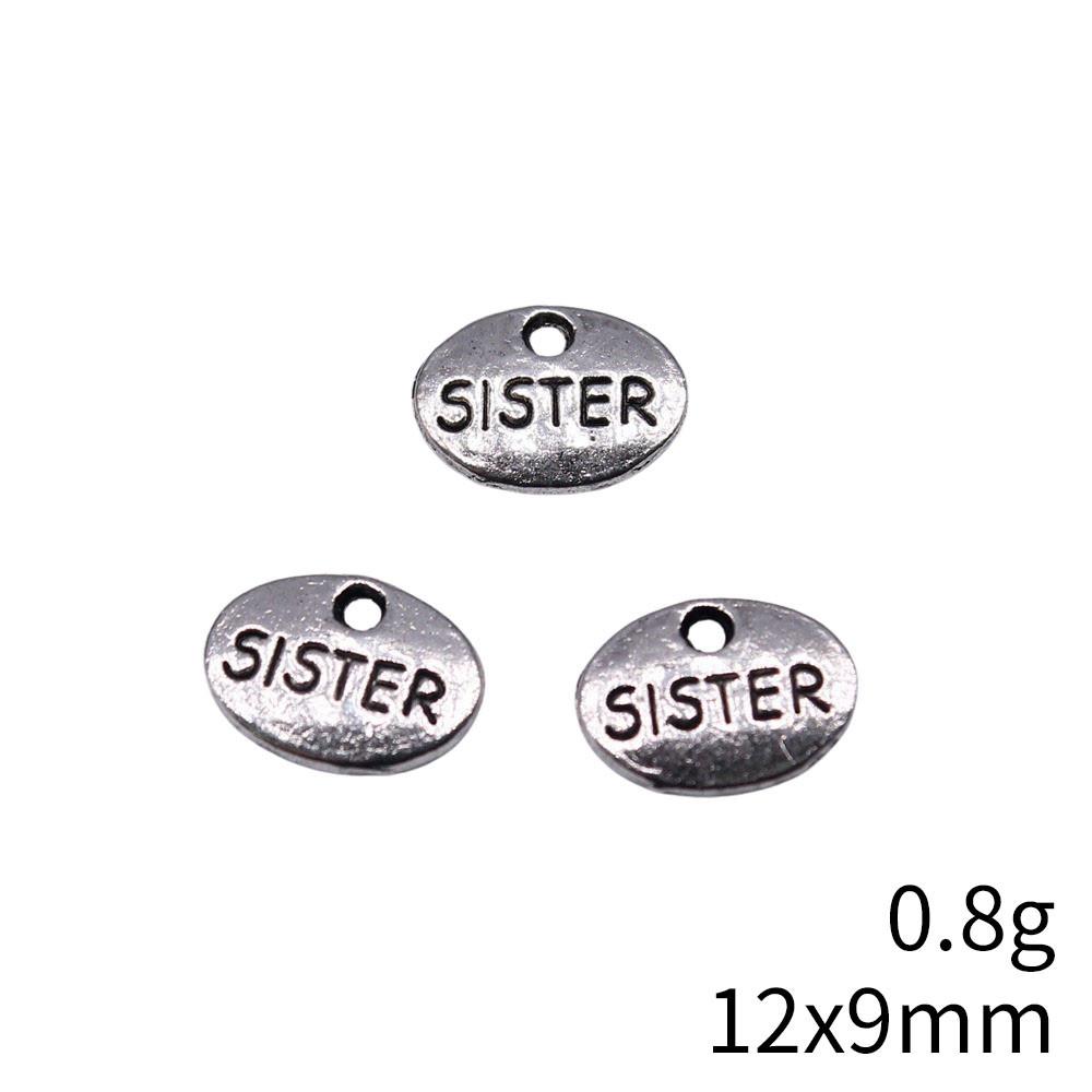 Gifts For Women Charms Bulk Family Member Heart Tags Charms Pendant Souvenir Male Pendant
