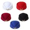 Ear Of Wheat Wool Airline Uniform Caps Felt Beanie Hats Stewardess Berets Hat Air Hostesses Hats