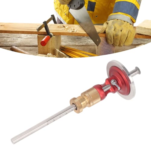 High-Precision Wheel Marking Gauge with Dual Cutter, Woodworking Scribing Tool, Marking Guide, Knob Adjustment, Portable Woodworking Wheel Scriber, Co