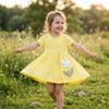 Girls' Summer Dress With Round Neck And Short Sleeves New Stylish Dress For Young Girls
