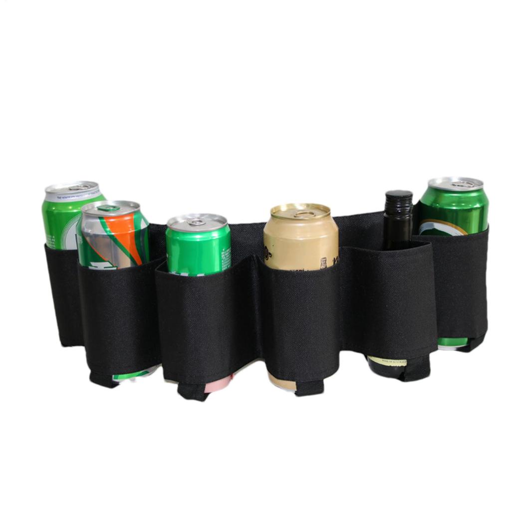 Hält 6 Dosen Holster Tragbar Flasche Taille Bier Gürteltasche Praktisch Weinflaschen Getränkedosenhalter für Picknicks Camping Outdoor