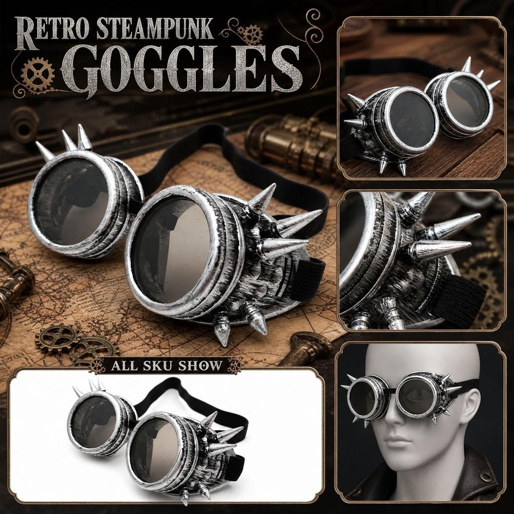 Steampunk Decorative Glasses for Cosplay Costume Accessory