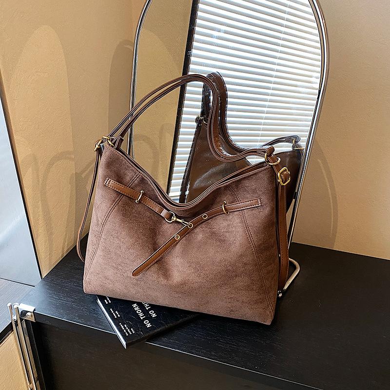 Yogodlns Lazy Style Retro Single Shoulder Underarm Bag Minimalist Tote Bag Large Capacity Commuting Bag Crossbody Bags