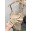 2026 European-Style Backless Camisole Tank with Built-In Bra - Perfect Summer Base Layer for a Niche Look