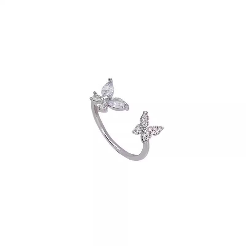 Premium Butterfly Zircon Women’s Ring: Luxury, Niche, Fashionable, Simple Index Finger Design