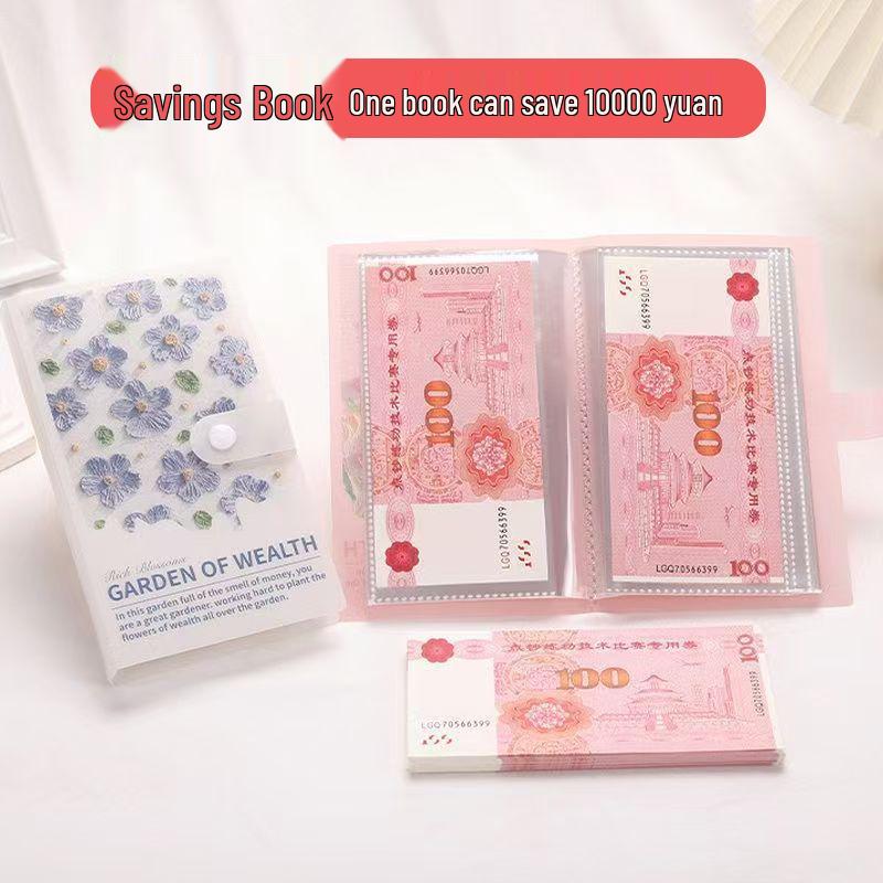 A6 3D Oil Painting Money Saving Album - Plastic Shell for Cash/RMB Collection