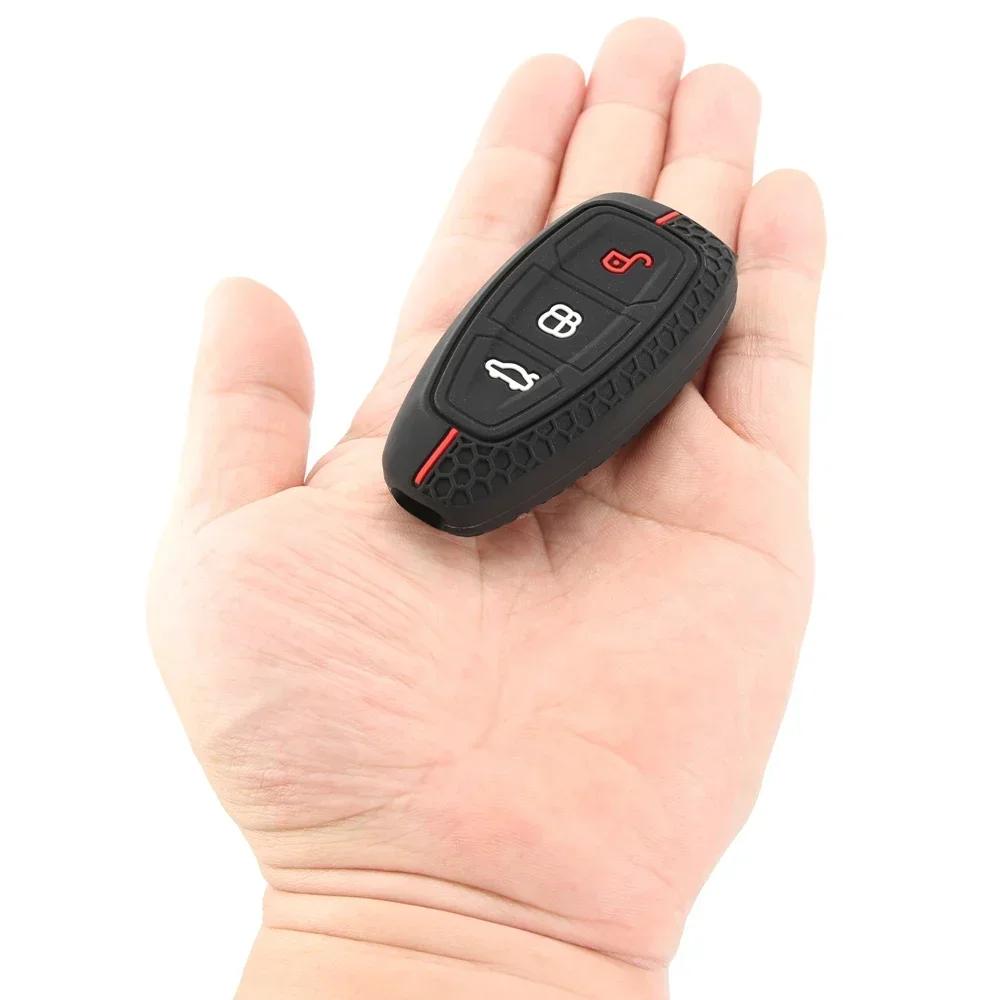 Silikon Autoschlüsselhülle Abdeckung Schale Fob für Ford Focus 3 4 Fiesta Fusion Kuga Ecosport Mondeo MK3 MK4 Schutz Zubehör