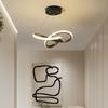 24cm Led Pendant Light Tricolor Nordic Linear Hanging Ceiling Bedroom Staircase Creative Lamp Lighting Black/White Modern Design
