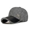Houndstooth M Logo Baseball Cap Korean Version Women'S  Hat Versatile Duckbill Cap