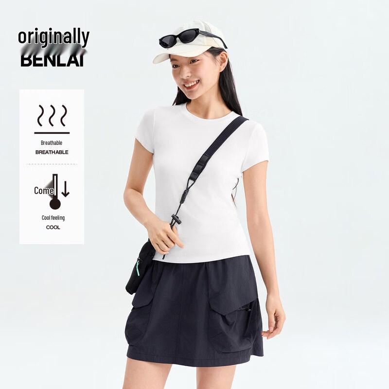 BENLAI Women's Cool-Touch Slim-Fit Short-Sleeve T-Shirt