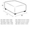 4 Szie Real Velvet Form Stretch Rectangle Folding Storage Covers Ottoman Washable Removable Footstool Protect Slipcovers