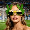 Men Football Sunglasses Theme Sunglasses, Lightweight Events Glasses, Funny Peace Gesture Comfortable Shades Stadium for Women Fans Game Day Photos