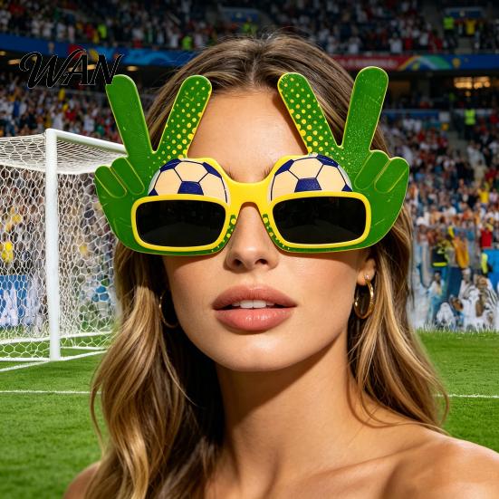 Men Football Sunglasses Theme Sunglasses, Lightweight Events Glasses, Funny Peace Gesture Comfortable Shades Stadium for Women Fans Game Day Photos