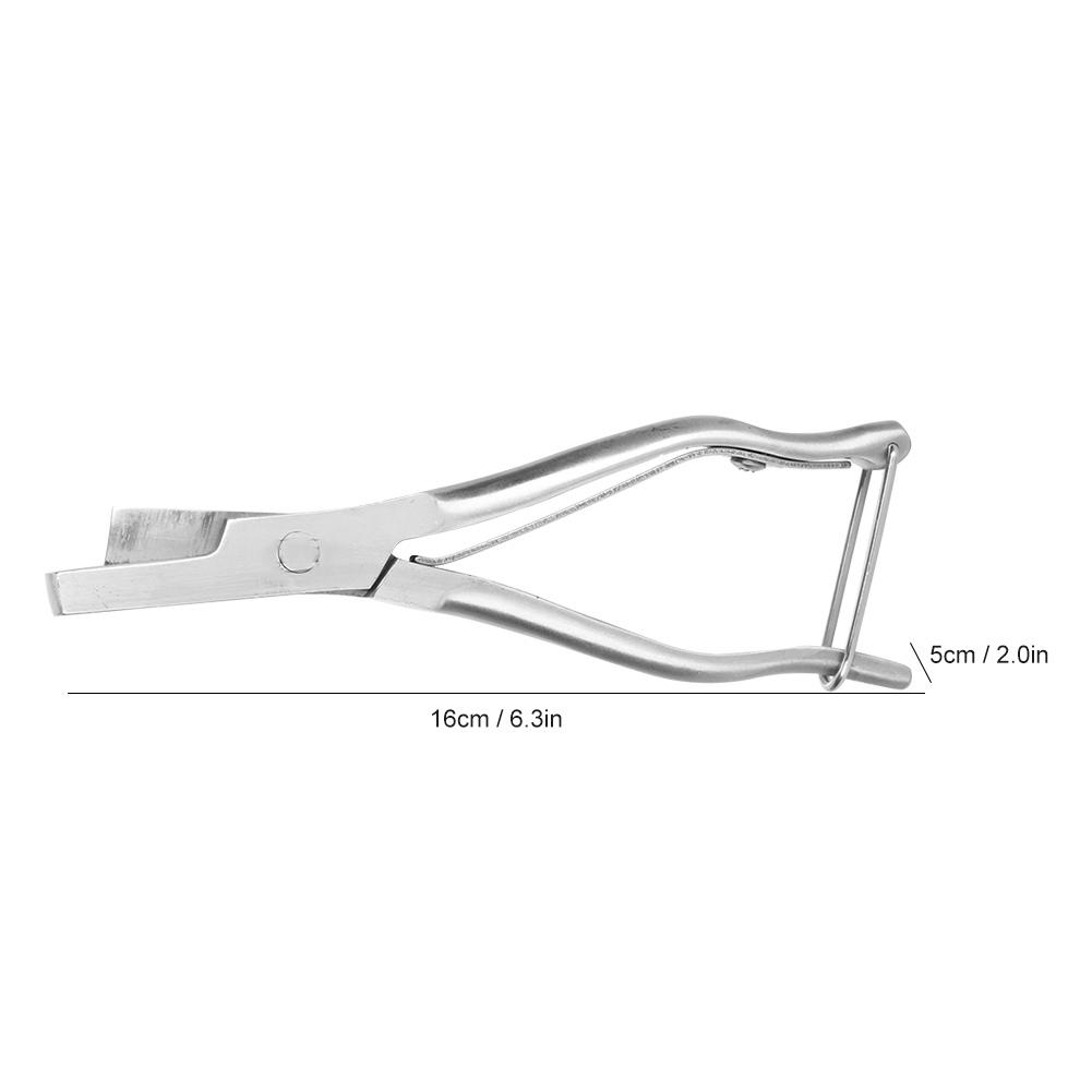 Stainless Steel V Shape Ear Tag Pliers Tongs for Pig Animal Livestock Farm Accessory