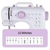 New  Portable Electric Sewing Machine  12 Stitches  Presser Foot  Pedal for Domestic Clothes Stitch