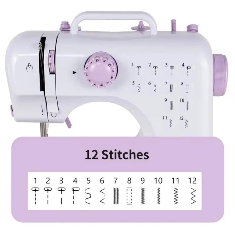 New  Portable Electric Sewing Machine  12 Stitches  Presser Foot  Pedal for Domestic Clothes Stitch
