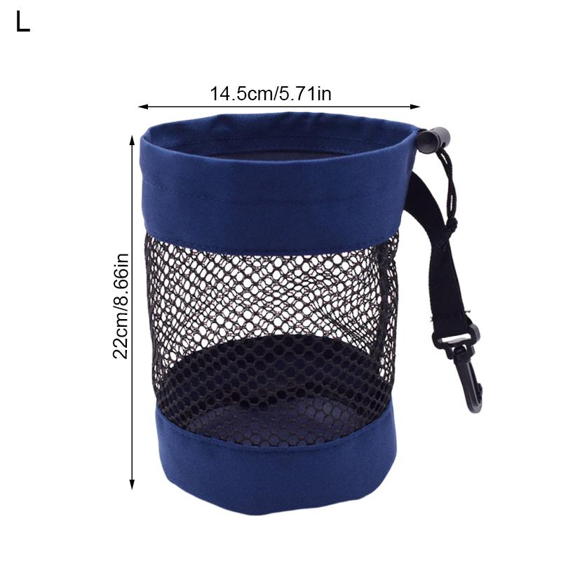 1 szt. Torba na piłki golfowe ze ściągaczem Wysokiej jakości siatka nylonowa i plastikowy klips do zawieszenia Wygodna do zawieszenia na torbie golfowej