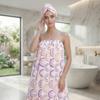 Soft Bath Skirt and Hair Wrap Set Breathable Universal Women Shower Towel Dress Absorbent Large Size Bathrobe Swimming