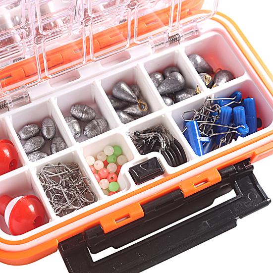 254 Teile/Set Angelzubehör-Set 24 Einzelne Fächer Wasserdicht Leicht zu Tragen Stark