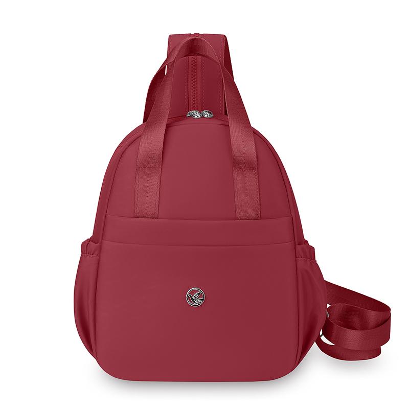 

Маленький рюкзак Oxford женская многофункциональная нагрудная сумка однотонная сумка через плечо красный