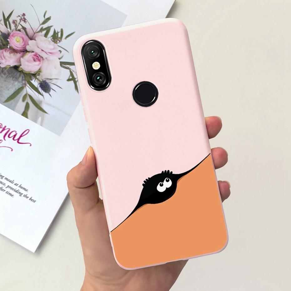 Fashion Phone Case For Xiaomi Mi A2 Lite 5.84" Candy Color Soft Silicone TPU Bumper For Xiaomi Mi A2lite Back Cover