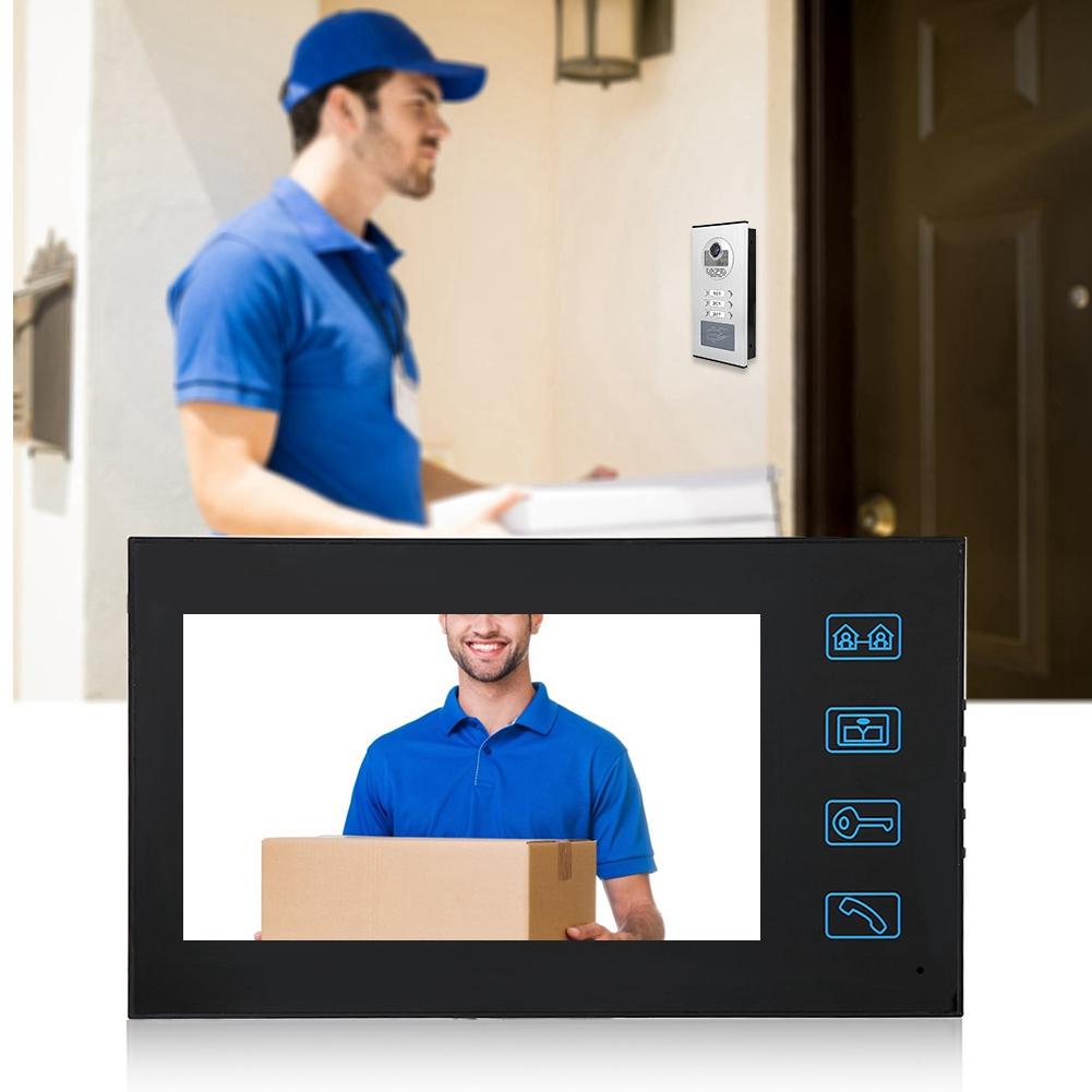 7in 2 Monitors RFID Home Video Access Doorbell Doorphone with Ir cUT Camera