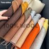 Winter 100% Wool Scarf Women Luxury Two-sides Cashmere Scarf Thickened Warm Shawl Classic Tassels Scarf Solid Soft Shawl