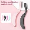 1/2Pcs Eyelash Separator Comb Foldable Handle Lash Separator Tool Stainless Steel Teeth Eyelash Separating Comb Makeup Tools