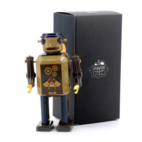 Mr & Mrs Tin Mechanic Bot Design B (Gear)